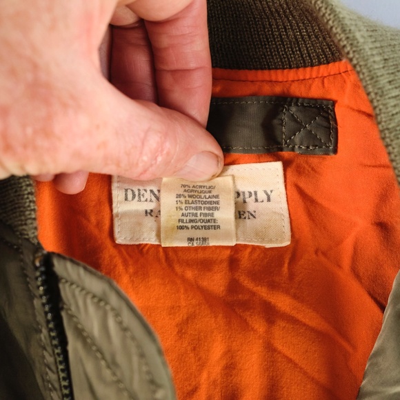 Ralph Lauren Denim & Supply Flight Jacket Olive Green MED • SEE Sz Chart - Picture 5 of 16